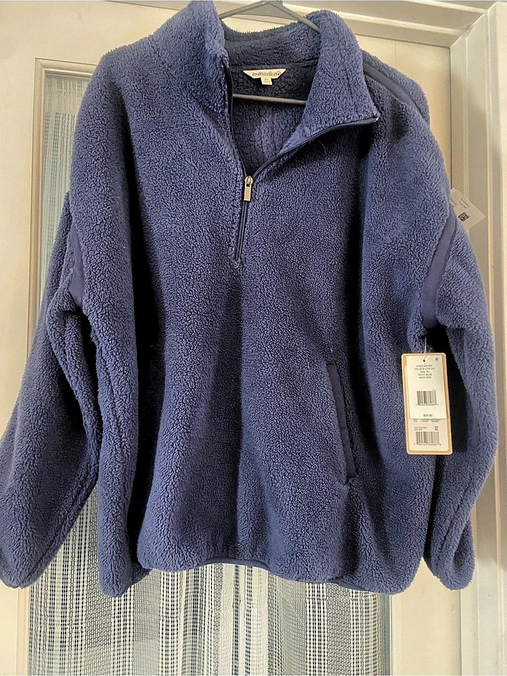 Marika Caliste 1/4 Zip Sherpa Pullover Purple XL